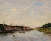 尤金 布丹 : Entrance to the Port of Saint-Valery-sur-Somme